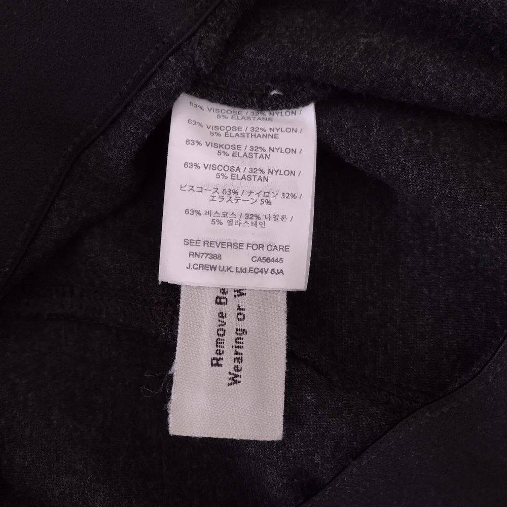 J Crew Gray Ponte Knit Pixie Pant w Exposed Back Zip 31090 - Picture 6 of 15